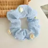 Lazo para el pelo de osito dulce, Cuerda para el pelo de estilo perezoso lindo, Gomita de terciopelo con lazo para mujer, Accesorio para el pelo de mujer