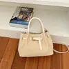 Estilo Coreano Plisado Gran Capacidad Diseño Transfronterizo Otoño 2026 PU Nueva Textura Bolso de Hombro para Mujer Bolso de Mano Bolso Cubo