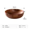 Cuenco de Madera de Acacia Estilo Japonés Transfronterizo, Cuenco de Madera para el Hogar, Cuenco para Niños, Cuenco de Arroz de Madera Maciza Resistente a Caídas y Quemaduras de Madera de Teca, Vajilla de Madera