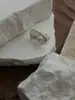 Anillo Abierto Forma de Gota de Agua Cepillada Lujo Ligero para Mujer, Anillo Personalizado de Perla de Agua Dulce de Gama Alta de Nicho para Dedo Índice Ajustable