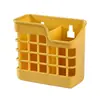 Portapalillos de pared para uso doméstico, no requiere taladro, caja de almacenamiento hueca para palillos, cucharas y cubiertos, escurridor de palillos de cocina