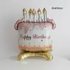 Balão de Bolo Grande em Pé Novo Decoração de Cena de Aniversário para Crianças, Meninos e Meninas Festa Feliz Fundo