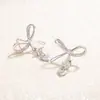 Nuevos Pendientes Minimalistas con Lazo Corazón Circonita Borla, Pendientes Exquisitos de Nicho, Pendientes de Temperamento Dulce y Fresco para Mujer