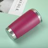 Copo Automotivo 20oz Transfronteiriço Copo de Café de Aço Inoxidável Grande Capacidade Copo Isolado Fundo de Aço Copo de Gelo Logo Personalizado Copo de Água