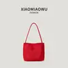 Bolso de Hombro Estilo Coreano 2026 Otoño Invierno Casual Versátil Retro Gamuza Cubo Bolso Tote Para Clase Viajes Diarios