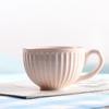 Taza vintage vintage Taza de café de cerámica cruda estilo japonés Juego de taza y platillo de café para té de la tarde de cerámica estilo europeo