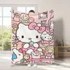 Manta de Gato Hello Kitty Transfronteriza Manta Gruesa de Dibujos Animados Hello Kitty Manta Impresa Digitalmente Manta