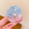Horquilla de acrílico con forma de pez de dibujos animados para niña, con forma de corazón, para flequillo, con clip lateral, para tocado, accesorios para el cabello
