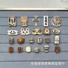 Xizang reflujo material viejo hueso de camello tarjeta vieja hecha a mano colgante con cuentas DIY texto juego cuentas de Buda accesorios de joyería pulsera collar
