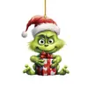 Novo Produto Transfronteiriço Desenho Animado Pingente de Carro do Grinch Infantil Pingente de Árvore de Natal Decoração para Casa