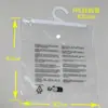 Fabricantes produzem saco de gancho para roupas de EPI gancho transparente saco plástico saco de embalagem plástica sem pó para EPI saco de botão