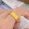 Mesmo estilo do anel aberto com padrão Taotie de loja de ouro para mulheres, novo estilo chinês, retrô, estilo nacional, aro largo, anel de casal atacado