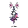 Venta al por Mayor de Calcomanías de Tatuaje Pequeñas y Frescas Duraderas Coreanas Harajuku Tatuaje Flor Azul y Blanca Dibujos Animados Letras Calcomanías de Tatuaje Sexy