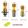 Farol de LED para Motocicleta H6 Luminoso de Três Lados COB Holofote BA20D Lâmpada Grande