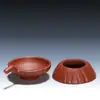 Arcilla Zisha de Yixing, mineral crudo Da Hong Pao, vaina de loto, taza de la justicia, colador de té de hoja de loto, accesorios para juego de té