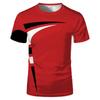 Comércio exterior transfronteiriço nova moda verão camiseta masculina 3D impressão digital manga curta gola redonda camiseta masculina top