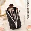 Bolsa octogonal de lona com estampa de estrelas e bolinhas, minimalista e fofa, estilosa e de alta capacidade, com zíper, perfeita para estudantes guardarem seus materiais.