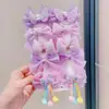 Grampo de Cabelo Flor Laço Fofo Estilo Coreano Acessório de Cabelo para Meninas Pequenas, Presilha para Franja, Grampo de Cabelo para Crianças, Não Danifica o Cabelo, Acessório de Cabelo para Meninas