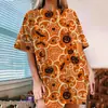 Nueva Moda 2023 Amazon Transfronterizo Camiseta Holgada para Mujer Tallas Grandes mm Gorditas Tops de Manga Corta de Longitud Media para Mujer