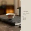 Taza de Té Negro Firestone Azul y Blanca, Taza Maestra de Peonías Vintage, Taza de Pie Alto para Uso Doméstico, Souvenir de Alta Gama, Taza Personal para Degustación de Té