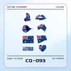 Adesivos de Tatuagem da Bandeira Australiana Adesivos Coloridos de Maquiagem para o Rosto Adesivos de Rosto Pintados à Prova d'Água Não Tóxicos de Longa Duração para Crianças