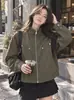 Impresionante chaqueta corta estilo coreano para mujer, nueva colección otoño 2026, con un diseño retro, holgado y versátil en la paleta de colores Maillard