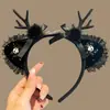 Tocado de Halloween Sombrero Mágico de Bruja Diadema Decoración de Maquillaje Diadema de Encaje Horquilla de Calabaza Accesorio para el Cabello de Fantasma