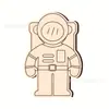 Recorte de Madera Sin Pulir de Astronauta Astillas de Madera Manualidades Decoración de Halloween Navidad Adornos DIY para Niños