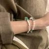 Pulsera de cuentas vintage china recomendada por el libro Red Riding para mujer, pulsera de diseño apilado de nicho para otoño e invierno, pulsera con sentido de novia.