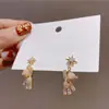 Pendientes Geométricos de Plata S925 con Pin de Diamante para Mujer Moda Corea del Sur Pendientes Sencillos de Flor Joyería para Orejas Dulce Versátil de Perla