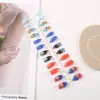 Garra de Águia Pequena Série de Estampas Casuais Manicure Usável para Mulheres 24 Peças Manicure Pronta Unhas Amêndoa