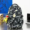 Mochila de Estilo Japonés Ins Street-Style con Rayos Personalidad Graffiti, Moderna y Genial, Mochila Duradera y Resistente para Adolescentes Niños
