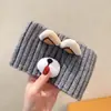 Otoño e Invierno Oso Lindo Cálido Mostrar Cara de Niña Protección Pequeña para Orejas Lana Estilo Japonés y Coreano Versátil Sombrero de Invierno Tejido para Mujeres
