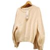 Tejido Suave Estilo Japonés Otoño e Invierno Nuevo Holgado Cuello Redondo Manga de Linterna Jersey Pulóver Top Casual 462706