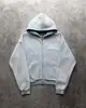 Moletom com Capuz e Zíper Estampado Moda Cross-Border Europeia e Americana Cleanfie Estilo de Rua Casual Y2K
