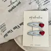 Nuevo Clip Sencillo Pequeño de Corazón con Brillo Fino para Niños, Set de Pinzas para el Cabello de Gota de Agua, Pinza Lateral, Pinza para Flequillo