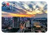 Vista nocturna de Huanghelou, punto de referencia de la ciudad de Wuhan, puente de la Isla del Loro, imán de refrigerador de cristal de Donghu, decoración de recuerdo turístico
