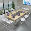 Venta al por mayor de fabricante Silla sencilla con respaldo para el hogar Silla plegable de entrenamiento Silla plegable para conferencias Silla de negociación Silla de comedor para el hogar Taburete