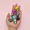Novo Estilo Personalizado Série Divertida de Rosto de Fantasma Charms de Sapato de Borracha Macia PVC Decorações Destacáveis para Sapatos de Jardim Infantil