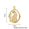 Pêndentes Populares de Aço Inoxidável com Animais Europeus e Americanos Cruzados Leão Leopardo Libélula Beija-flor Joias Roupas Acessórios DIY