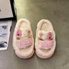 Pantuflas de algodón para mujer Sponge Baby transpirables lindas para interior hogar antideslizantes cálidas suela suave pantuflas peludas otoño e invierno
