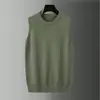Nuevo Chaleco Suéter Sin Mangas para Hombre Otoño/Invierno 2026, Tejido de Cuello Redondo, Estilo Coreano, Chaleco Suéter para Hombre