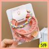 Conjunto de diademas para niñas de estilo coreano, diademas de alta calidad con forma de cara sonriente y lazo, accesorios para el cabello con banda de goma para niñas