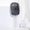 Peine Wanmei Transparente Plateado Flash Hueco de Rejilla de Doble Uso Seco y Húmedo Peine Estático Doméstico Peine para Estilo de Cabello Esponjoso