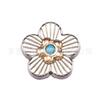 2025 Novos Acessórios para Tamancos Fivela Flor de Sapato Metal Turquesa Fivela de Sapato Loja de Shopping Mesma Linha Acessórios Atacado