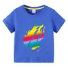 2023 Comercio Exterior Transfronterizo Ropa Infantil Camiseta de Manga Corta de Verano para Niños Camiseta Básica de Dibujos Animados para Niños Top de Manga Corta para Bebé