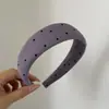 Design Único Elegante Faixa de Cabeça Cinza com Bolinhas Estilo Novo Faixa de Cabelo Acessório de Cabelo Elegante