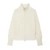 Ropa de mujer transfronteriza 2026 Estilo europeo y americano de moda casual chaqueta suéter de punto de manga larga con doble cremallera y cuello alto para mujer A67711