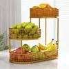 Plato de Frutas, Plato de Frutas de Múltiples Niveles para Sala de Estar y Casa de Té, Estante de Almacenamiento de Frutas, Plato de Exhibición de Bocadillos, Cesta de Frutas de Lujo Ligero, Shihua