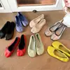Nuevos Zapatos Planos de Ballet Nube Franceses de Estilo Veraniego~ Piel Suave Moño Punta Delantera Plana Punta Dividida Pezuña de Cerdo
